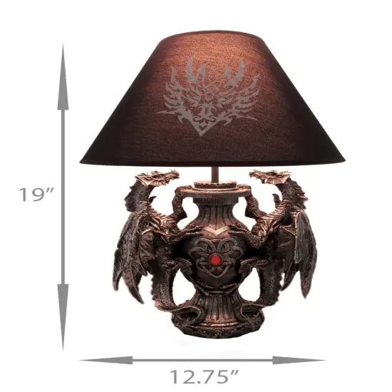 Gothic Guardians of Light Medieval Dragons Table Lamp {7}