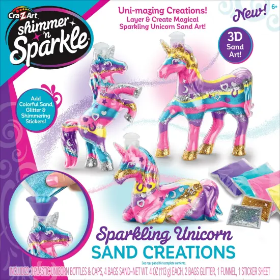 Cra-Z-Art Shimmer 'N Sparkle Sand Creations Kit-Sparkling Unicorn {1}