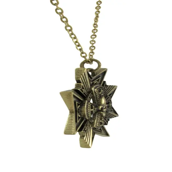 Bronze Star + Fleur de Lis Necklace and Dangle Earrings Set {3}