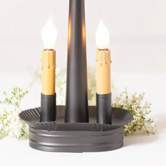 Irvins Country Tinware Oval Double Accent Light in Smokey Black {4}