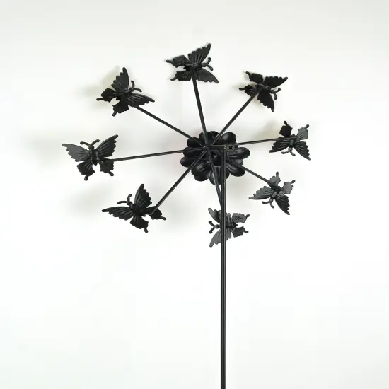 Metal Bugs Flower Kinetic Wind Spinner Garden Stake Outdoor Yard Decor Lawn Art {3}