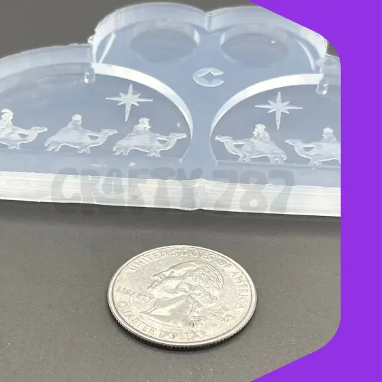 Three Kings Dangle Earring Silicone Mold, Tres Reyes Magos (C14) {5}