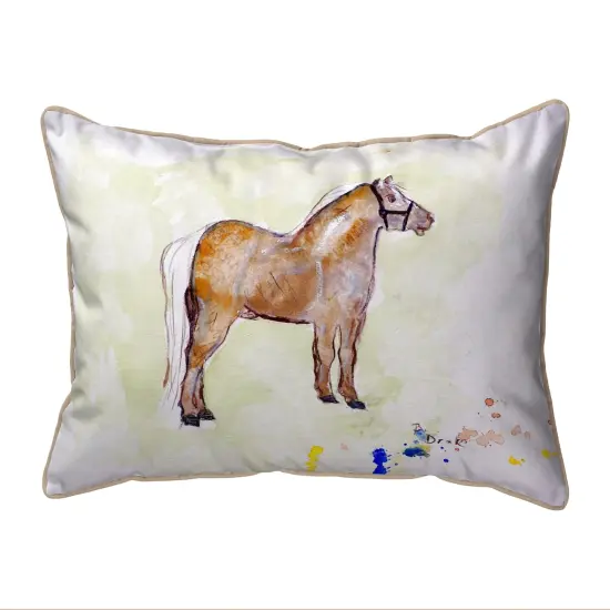Betsy Drake Shetland Pony Extra Large 20 X 24 Indoor / Outdoor Pillow {1}