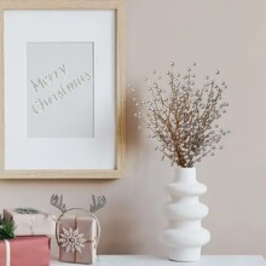 17" Silver Artificial Berry Sprays - Set of 24, Lifelike Stems - Perfect for Wreaths, Garlands, Trees - Festive Christmas Decor - 2024 Christmas Collection, Floral Home by Artificial Flowers {2}