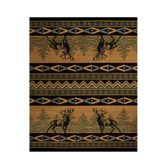 United Weavers Mule Deer Lodge Style Carpet Runner 31 X 88 Inches {1}