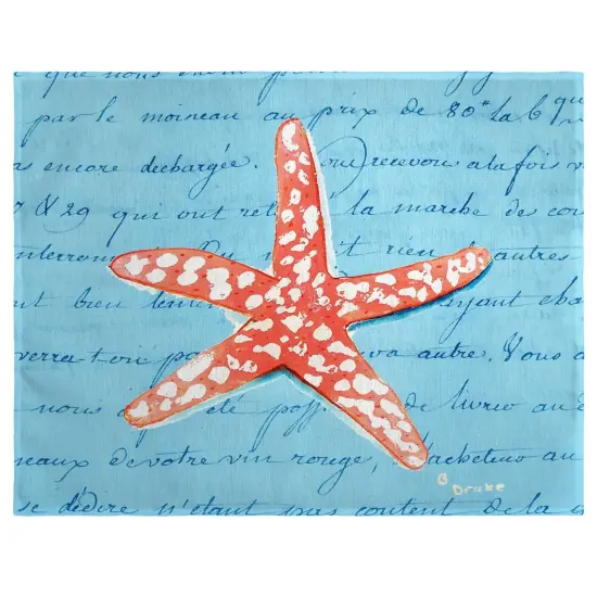 Betsy Drake Coral Starfish Place Mat Set of 4 {1}