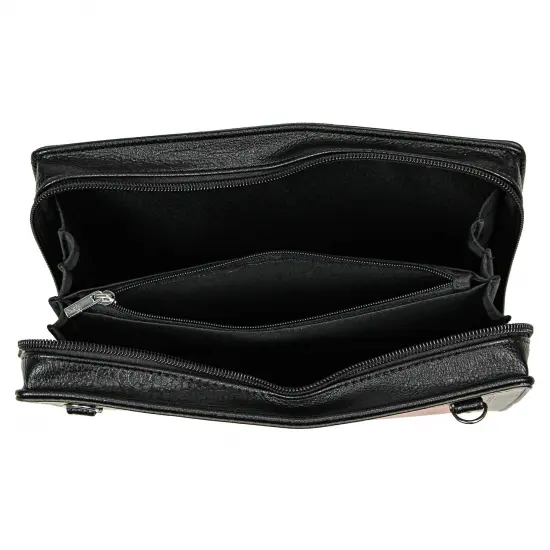 Black Vinyl Edgar Allen Poe Stories & Poetry Book Handbag Novelty Crossbody Bag {6}