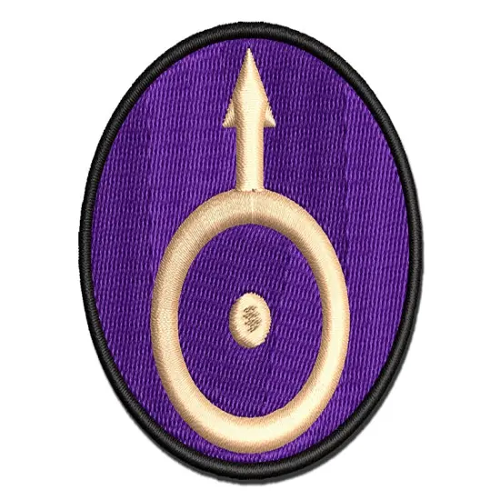 Astronomy Uranus Astrology Planet Symbol Multi-Color Embroidered Iron-On or Hook & Loop Patch Applique {1}