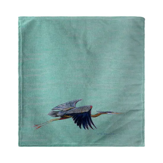 Betsy Drake Aqua Eddie's Blue Heron Beach Towel {1}