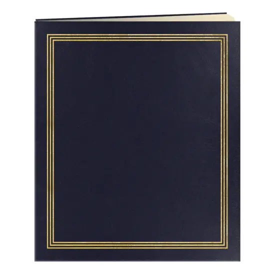 Pioneer Post Bound Album With Buff Pages 11.75"X14"-Navy Blue {1}