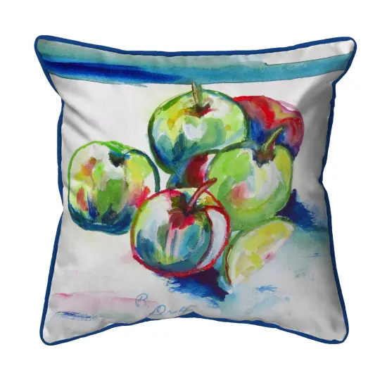 Betsy Drake Green Apples Large Pillow 18x18 {1}