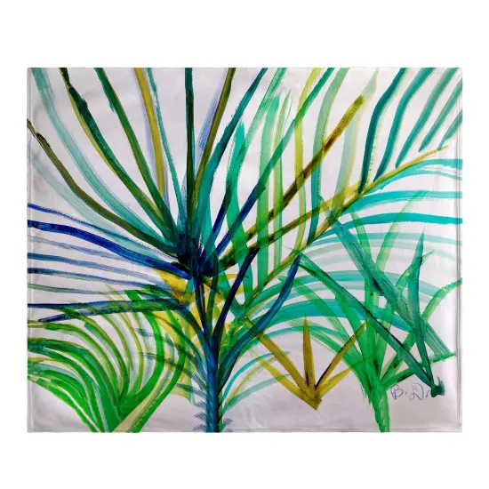 Betsy Drake Teal Palms Throw Multicolor {1}