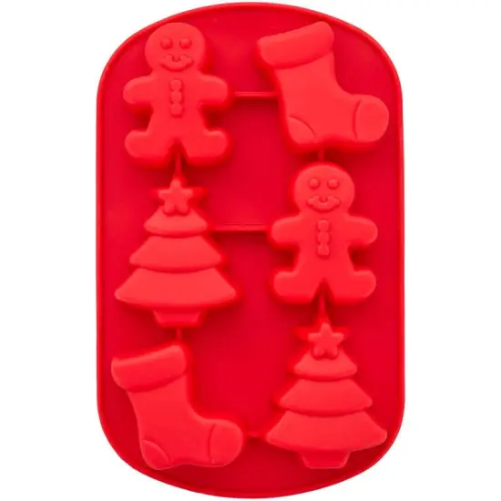 Silicone Soap Mold - Christmas Tree, Gingerbread Man & Stocking {3}