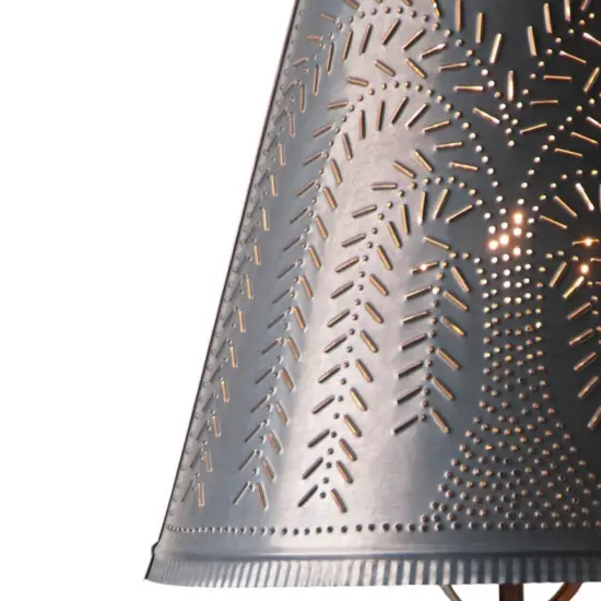 Irvins Country Tinware 14-Inch Fireside Shade with Willow in Kettle Black {4}