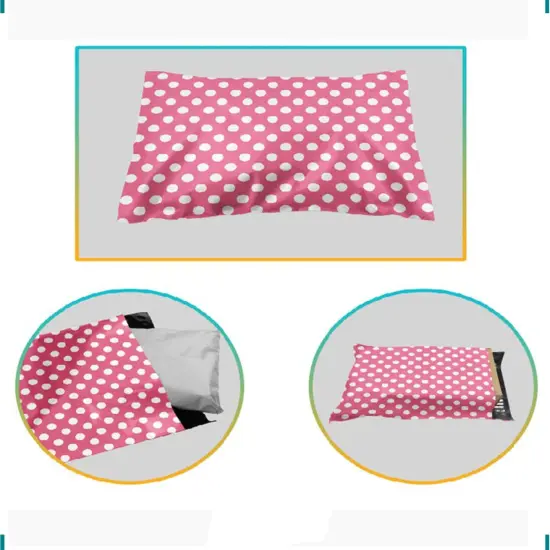 10 x 13 Pink Polka Dot Poly Bag Mailer Envelopes 2 Mil {3}