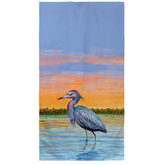 Betsy Drake Heron and Sunset Beach Towel {1}