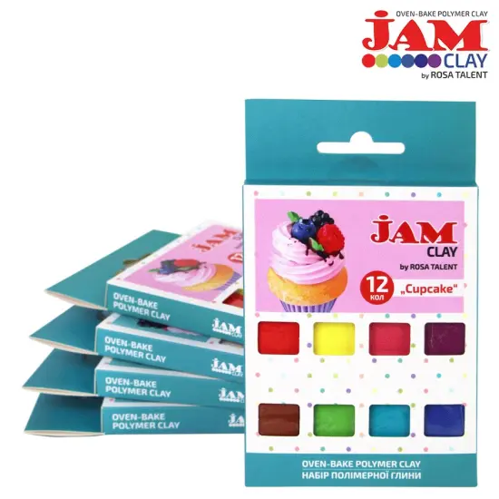 Rosa Talent Cup Cake - Polymer Clay Set. 12*0.04 lb. Jam Clay. {2}