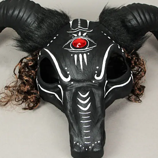 Voodoo Witch Doctor Goat Head Mask Halloween Costume Cosplay Masquerade {7}