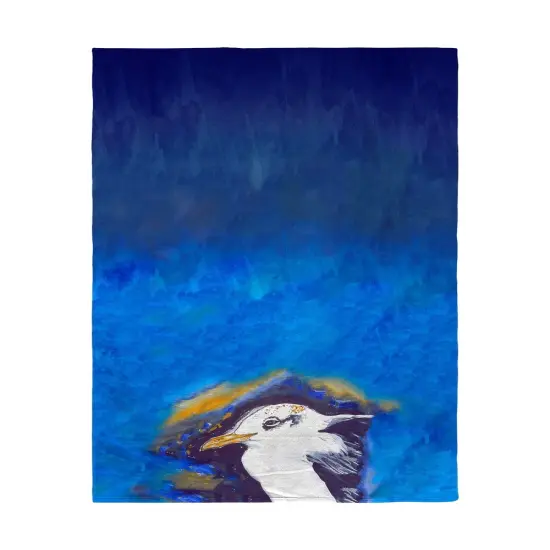 Betsy Drake Gull Portrait Left Beach Towel Multicolor {1}