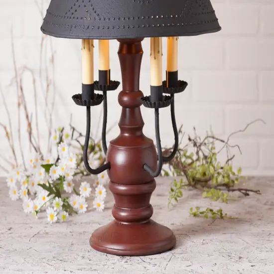 Cedar Creek Lamp in Sturbridge Red with Shade {4}
