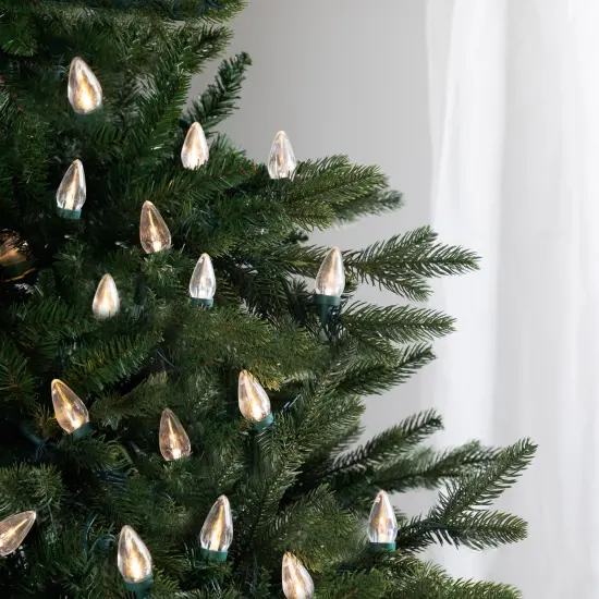 Northlight LED C7 Christmas Lights - Warm White - 16' Green Wire - 25ct Clear {5}