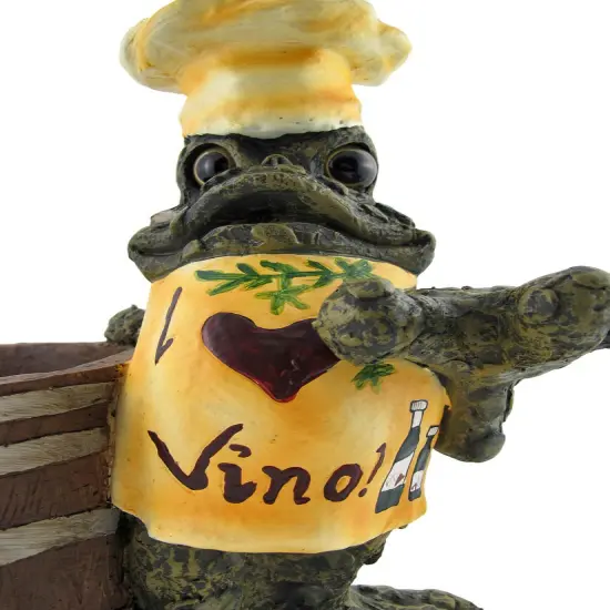 `I Love Vino` Chef Toad Wine Cooler and Corkscrew Holder {5}