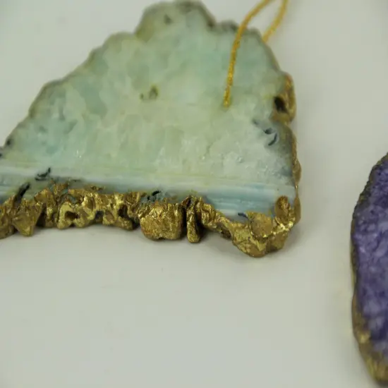 Agate Slice Suncatcher Hanging Ornaments Set of 3 {4}