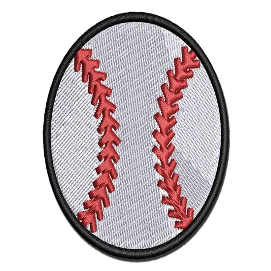 Baseball Softball Multi-Color Embroidered Iron-On or Hook & Loop Patch Applique {1}