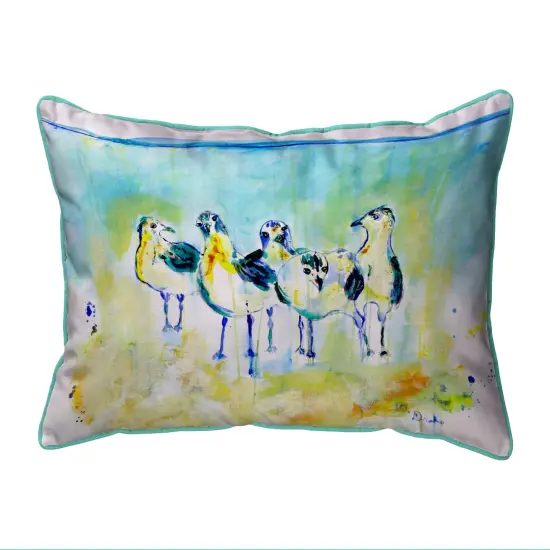 Betsy Drake Abstract Gulls II Large Indoor/Outdoor Pillow 16x20 Multicolor {1}