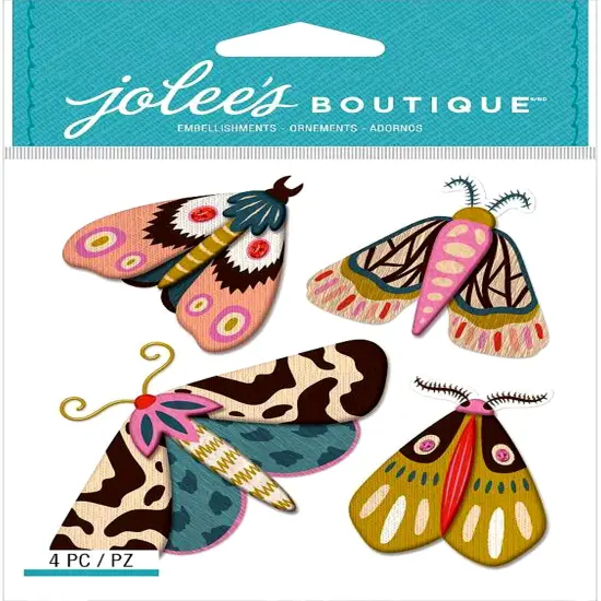 Jolee's Boutique Beautiful Moths Dimensional Stickers {1}