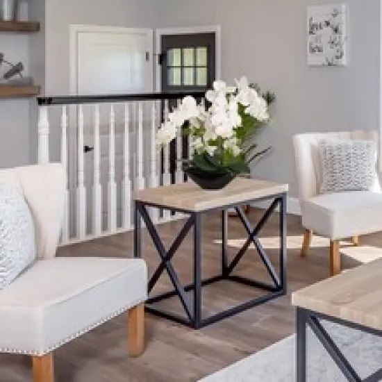 Phalaenopsis Orchid Arrangement in Black Boat Ceramic Vase | 21-Inch | Silk Flowers & Latex Foliage | Floral Arrangements | Home & Office Decor {4}