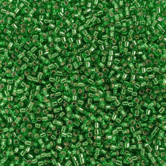 Miyuki Delica 50g Silver Lined Glass Beads, 11/0 Light Green (DB0046) {1}