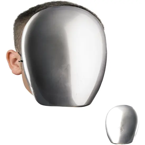 Men's Male Blank No Face Silver Chrome Halloween Costume Face Mask Facemask {1}