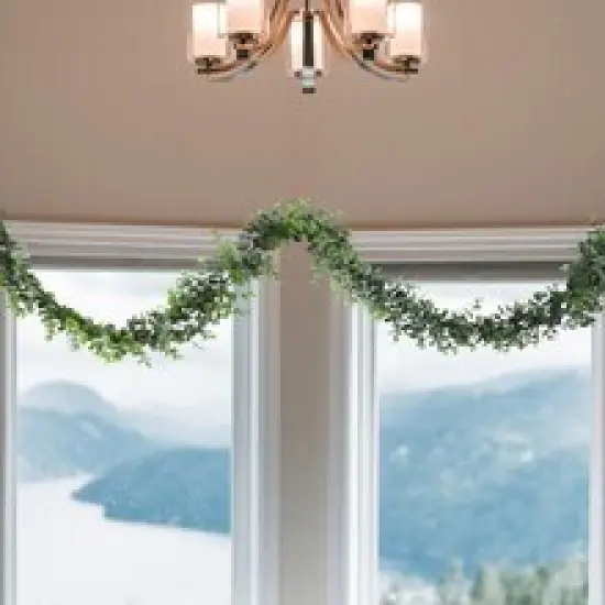 4-Pack: 6ft Realistic Eucalyptus Garland with Lush Green Tips - Ideal for Wedding Arches, Party Backdrops, Home & Seasonal Decor, Floral Home by Artificial Flowers {5}