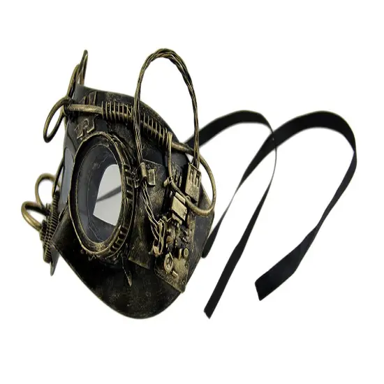 Metallic Steampunk Monocle Eye Mask {2}