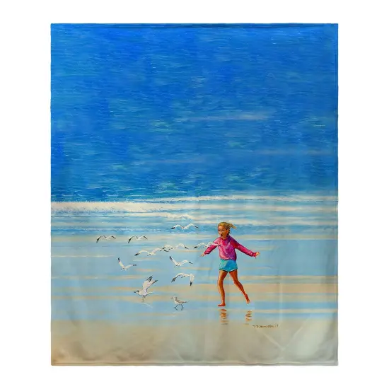 Betsy Drake Chasing Gulls Throw Multicolor {1}