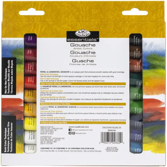 Royal & Langnickel(R) essentials(TM) Gouche Paint Set 21ml-18/Pkg {2}