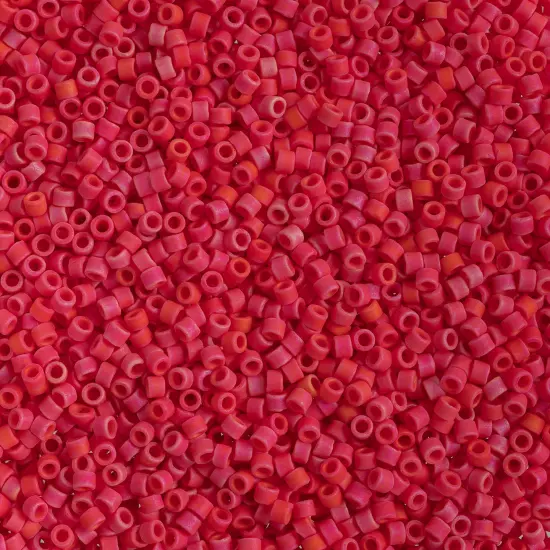Miyuki Delica 50g Matte Glass Beads, 11/0 Red Opaque (DB0362) {1}