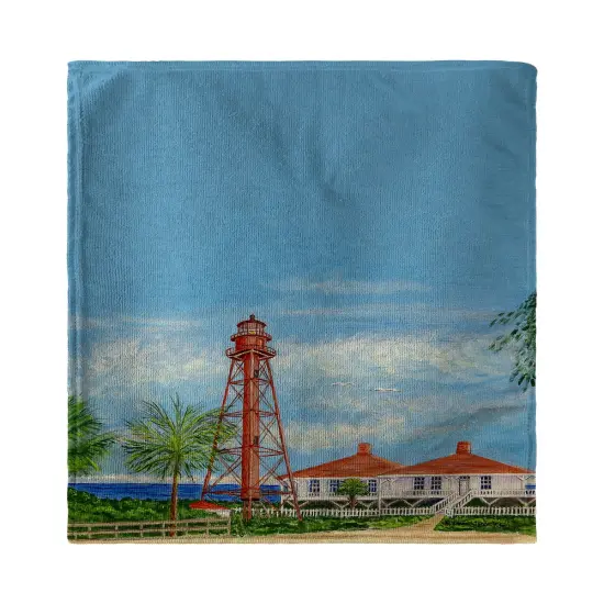 Betsy Drake Sanibel Lighthouse, FL Beach Towel Multicolor {1}