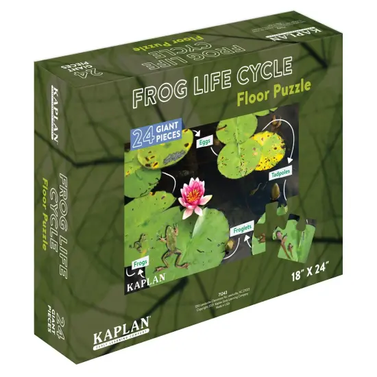 Kaplan Early Learning Company Frog Life Cycle Floor Puzzle from Egg to Frog - 24 Pieces {3}