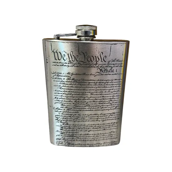 8oz We the People Stainless Steel Flask {1}