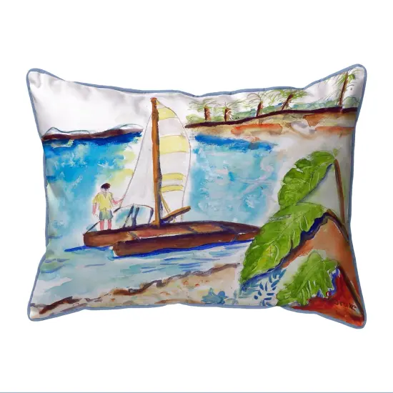 Betsy Drake Catamaran Extra Large 20 X 24 Indoor / Outdoor Pillow {1}
