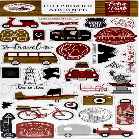 Echo Park Let's Go Anywhere Chipboard Accents {1}