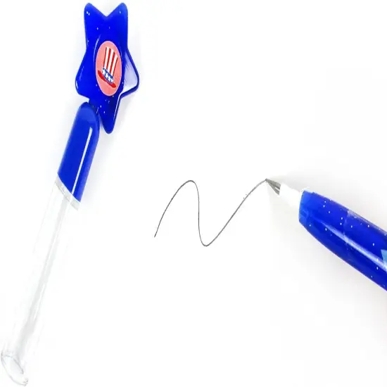 TINYMILLS 24 Pcs Patriotic 4th of July Multi Point Stackable Push Pencil Assortment with Eraser {4}