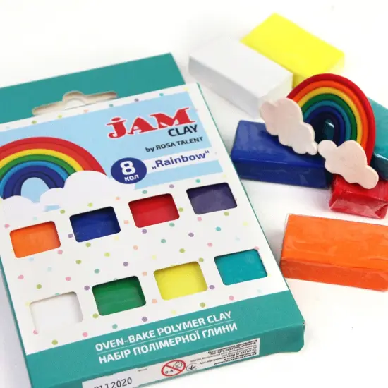 Rosa Talent Rainbow - Polymer Clay Set. 8*0.04 lb. Jam Clay. {3}