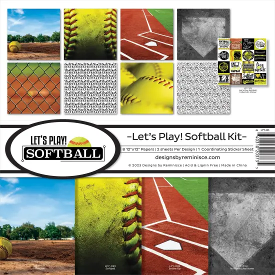 Reminisce Collection Kit 12"X12"-Let's Play Softball {1}