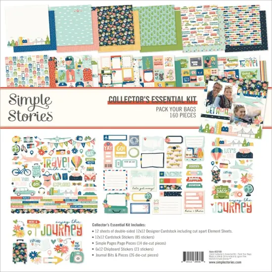 Simple Stories Collector's Essential Kit 12"X12"-Pack Your Bags {1}