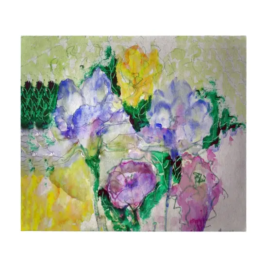 Betsy Drake Watercolor Garden 30 X 50 Inch Comfort Floor Mat {1}