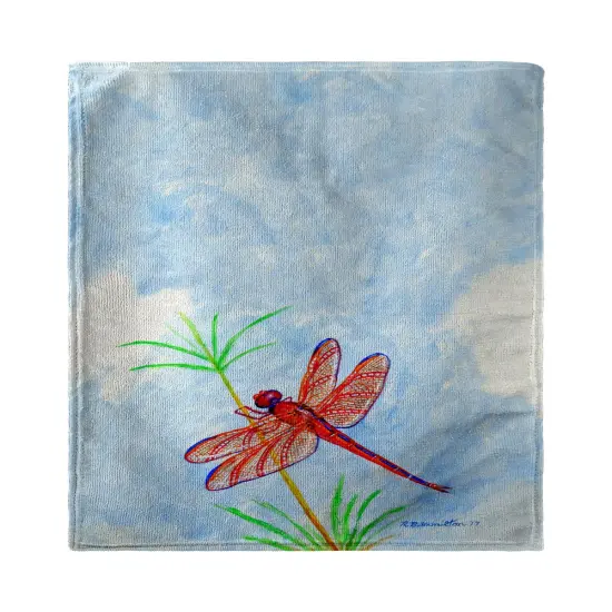 Betsy Drake Red Dragonfly Beach Towel {1}