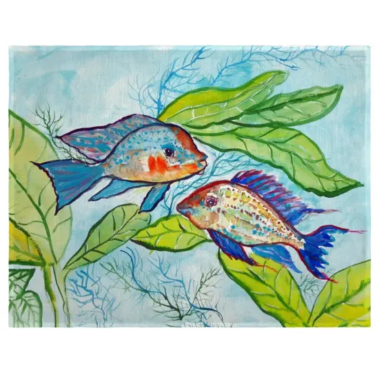 Betsy Drake Pair of Fish Place Mat Set of 4 {1}